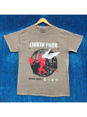 Linkin Park Hybrid Theory Rock Tan T-Shirt Size Large